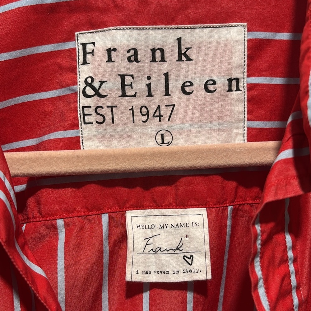 FRANK & EILEEN Frank button down stripe top - Picture 2 of 6
